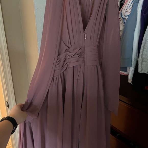 Elegant Amethyst Bridesmaid Dress - Picture 2 of 3